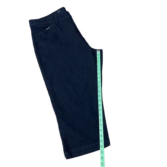 Women's St. Johns Bay Crop Pants Blue Denim Mid Rise Capri SZ/ 20 TALL - Picture 7 of 13